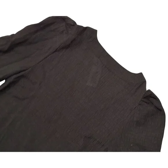 NWT BB Dakota X Steve Madden Ruston Long Sleeve V-Neck Shift Minidress Black S - Picture 6 of 8